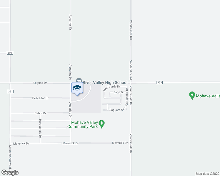 map of restaurants, bars, coffee shops, grocery stores, and more near 2450 Palo Verde Drive in Mohave Valley