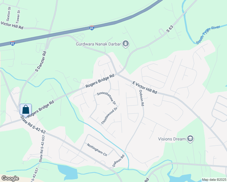 map of restaurants, bars, coffee shops, grocery stores, and more near 308 Nightshade Lane in Duncan