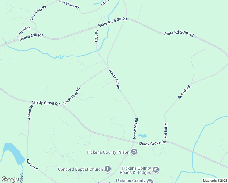 map of restaurants, bars, coffee shops, grocery stores, and more near 2060 Meece Mill Road in Pickens