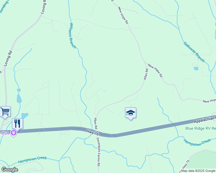 map of restaurants, bars, coffee shops, grocery stores, and more near 110 Bear Pause Road in Morganton