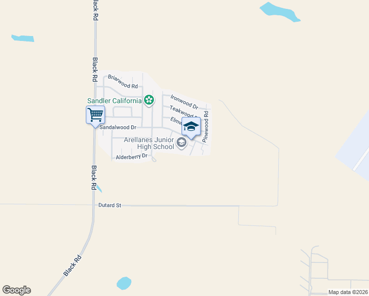 map of restaurants, bars, coffee shops, grocery stores, and more near 1890 Sandalwood Drive in Santa Maria