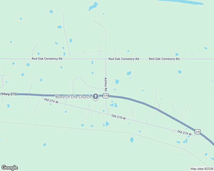 map of restaurants, bars, coffee shops, grocery stores, and more near 362 Ashley Road in McAlester
