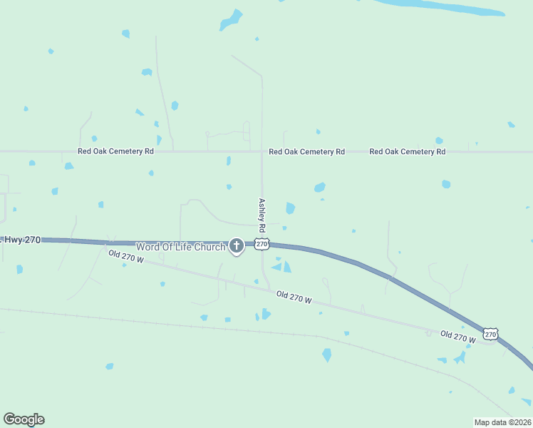 map of restaurants, bars, coffee shops, grocery stores, and more near 362 Ashley Road in McAlester