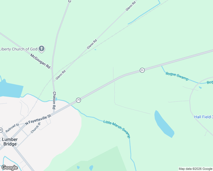 map of restaurants, bars, coffee shops, grocery stores, and more near 20522 North Carolina 71 in Lumber Bridge