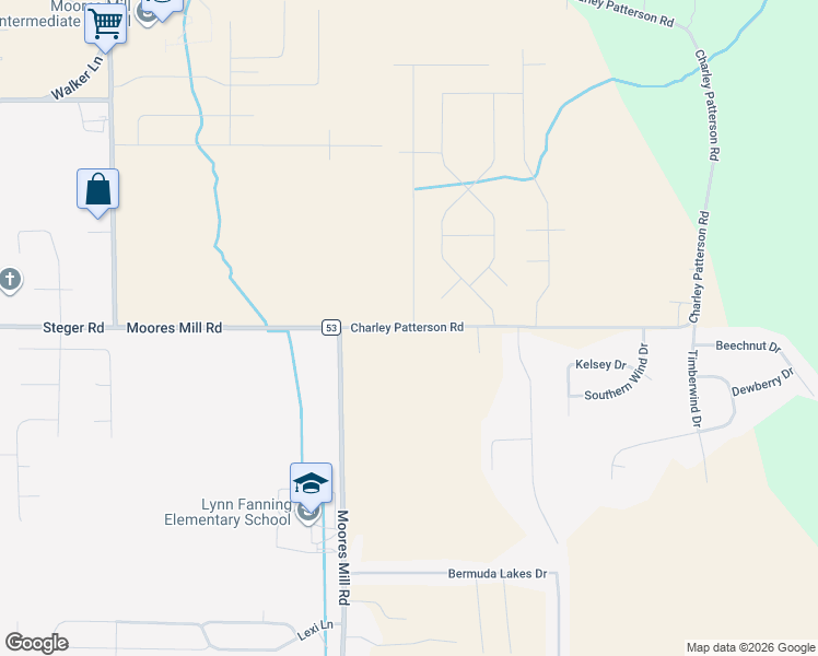 map of restaurants, bars, coffee shops, grocery stores, and more near 165 Charley Patterson Road in New Market