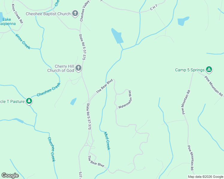 map of restaurants, bars, coffee shops, grocery stores, and more near 619 The Bear Boulevard in Tamassee