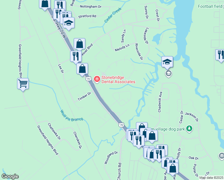 map of restaurants, bars, coffee shops, grocery stores, and more near 140 Lynnwayne Circle in Havelock