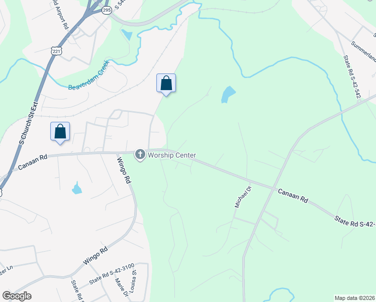 map of restaurants, bars, coffee shops, grocery stores, and more near 872 Canaan Road in Roebuck