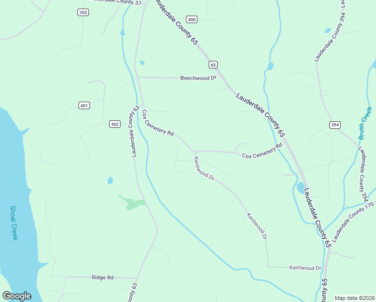 map of restaurants, bars, coffee shops, grocery stores, and more near 352 Cox Road in Killen