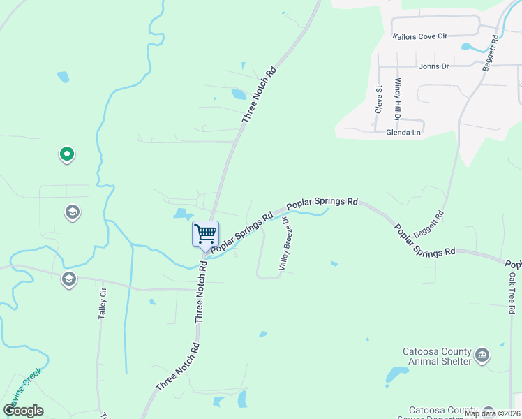 map of restaurants, bars, coffee shops, grocery stores, and more near 3262 Poplar Springs Road in Ringgold