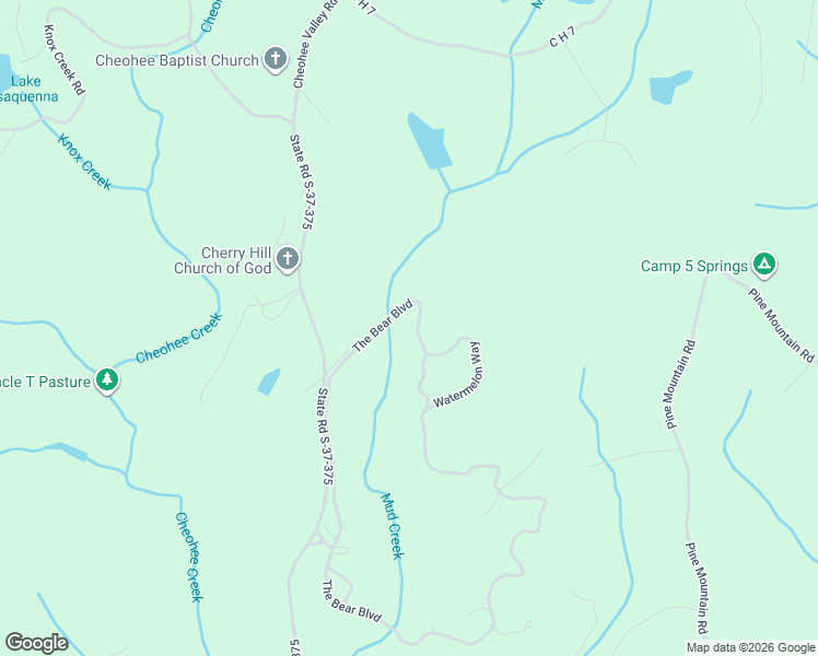 map of restaurants, bars, coffee shops, grocery stores, and more near 619 The Bear Boulevard in Tamassee