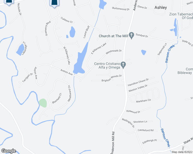 map of restaurants, bars, coffee shops, grocery stores, and more near 741 Bent Hollow Court in Moore