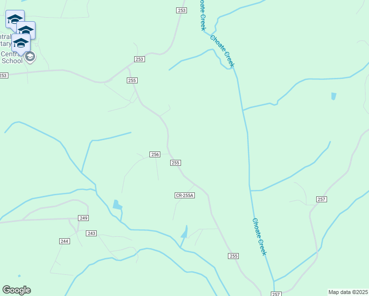 map of restaurants, bars, coffee shops, grocery stores, and more near 178 County Road 255 in Glen