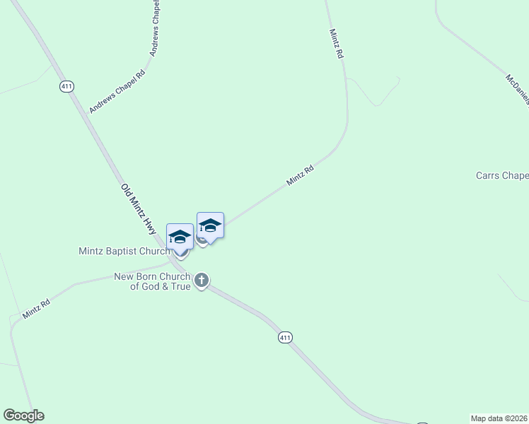 map of restaurants, bars, coffee shops, grocery stores, and more near in McDaniels