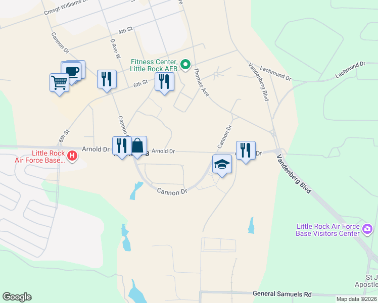map of restaurants, bars, coffee shops, grocery stores, and more near 4150 Arnold Drive in Jacksonville
