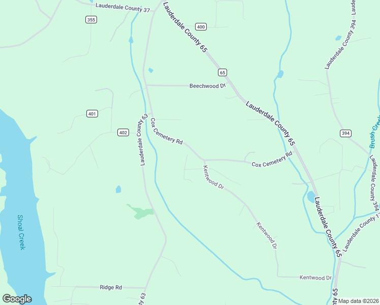 map of restaurants, bars, coffee shops, grocery stores, and more near 352 Cox Road in Killen