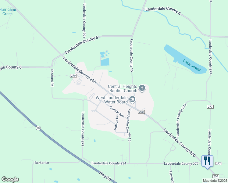 map of restaurants, bars, coffee shops, grocery stores, and more near 3170 Lauderdale County 200 in Florence