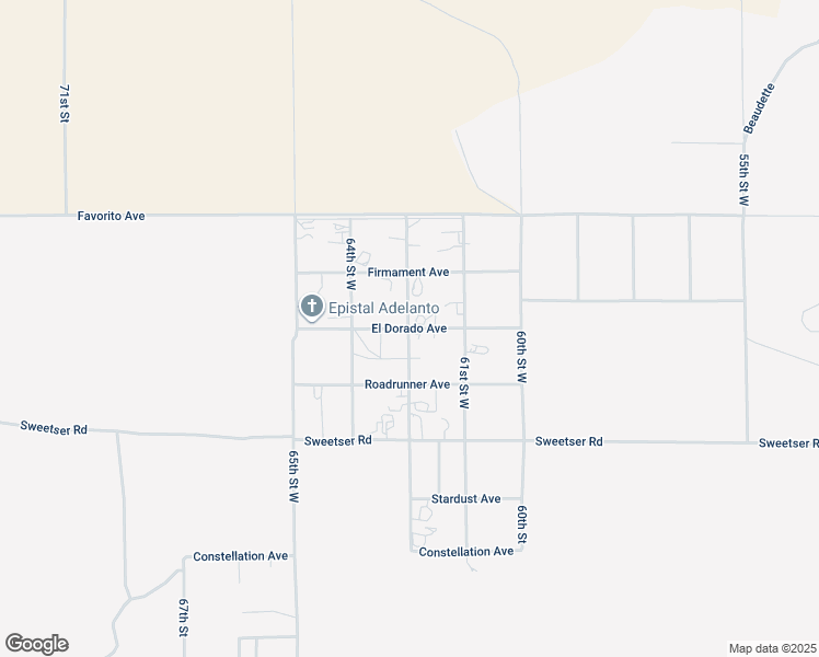 map of restaurants, bars, coffee shops, grocery stores, and more near El Dorado Avenue in Rosamond