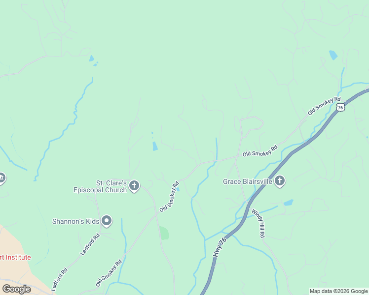 map of restaurants, bars, coffee shops, grocery stores, and more near 171 Jordan Road in Blairsville