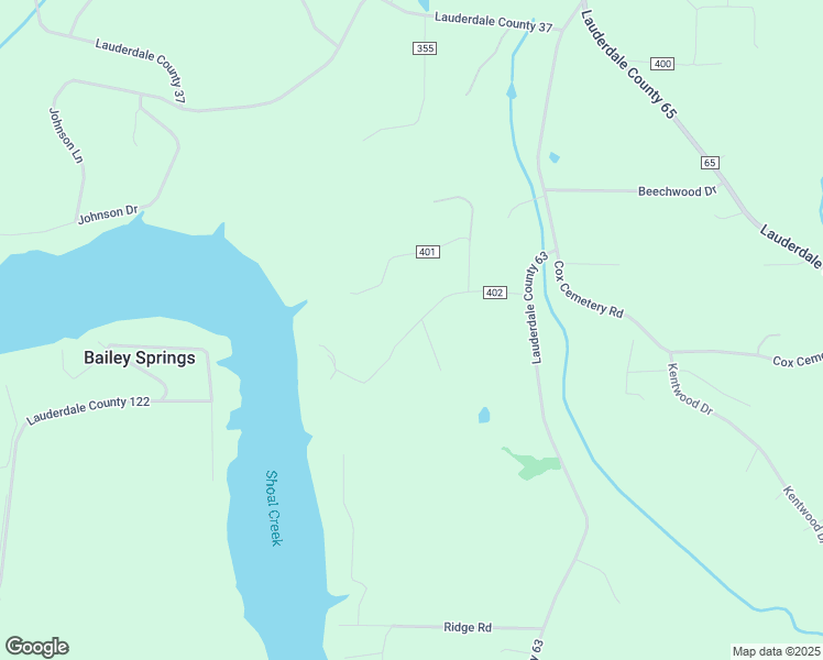 map of restaurants, bars, coffee shops, grocery stores, and more near Lauderdale County 402 in Lauderdale County