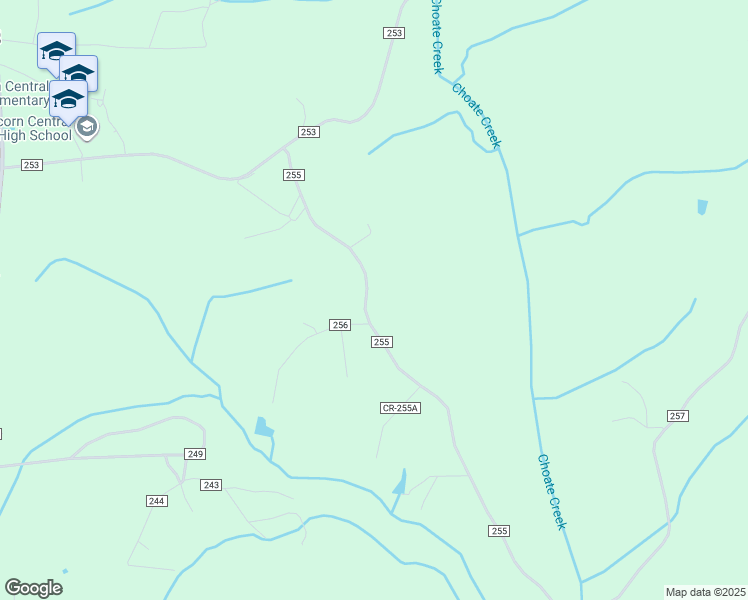 map of restaurants, bars, coffee shops, grocery stores, and more near 178 County Road 255 in Glen