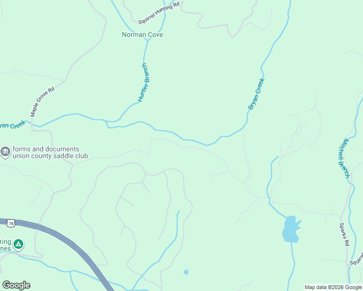 map of restaurants, bars, coffee shops, grocery stores, and more near 595 Wildlife Trail in Morganton