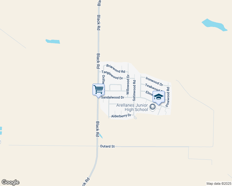 map of restaurants, bars, coffee shops, grocery stores, and more near 2027 Greenwood Road in Santa Maria