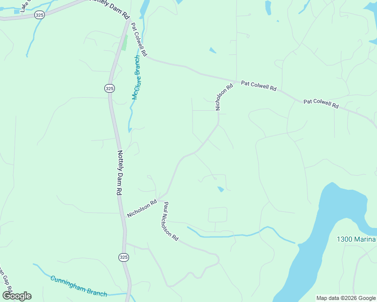 map of restaurants, bars, coffee shops, grocery stores, and more near 1429 Nicholson Road in Blairsville