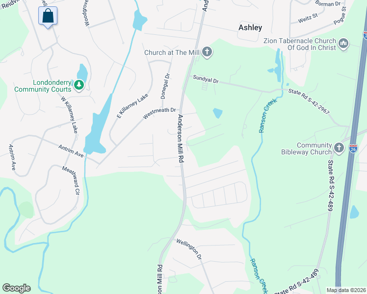 map of restaurants, bars, coffee shops, grocery stores, and more near 150 Simmons Drive in Moore