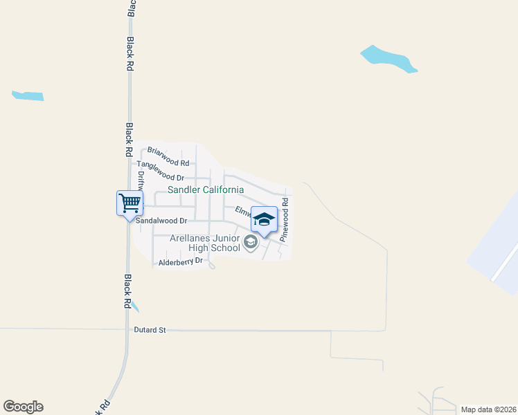 map of restaurants, bars, coffee shops, grocery stores, and more near 1884 Teakwood Drive in Santa Maria