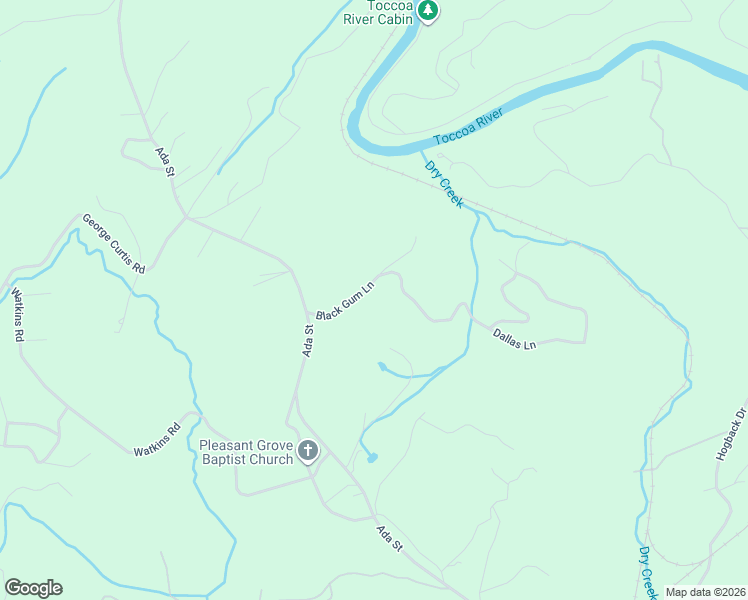 map of restaurants, bars, coffee shops, grocery stores, and more near 170 Black Gum Lane in Blue Ridge