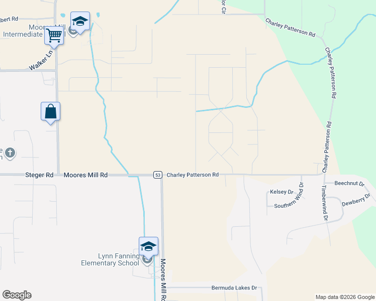 map of restaurants, bars, coffee shops, grocery stores, and more near 165 Charley Patterson Road in New Market