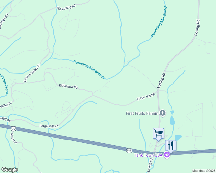 map of restaurants, bars, coffee shops, grocery stores, and more near 124 Briar Lane in Morganton