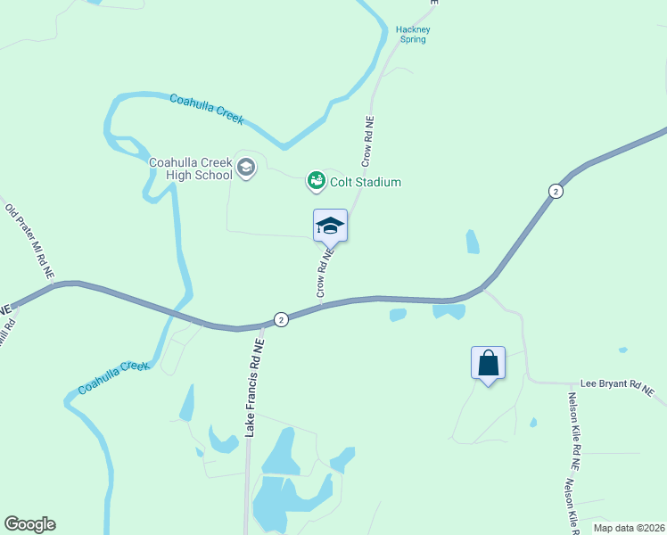 map of restaurants, bars, coffee shops, grocery stores, and more near 3114 Crow Road Northeast in Dalton