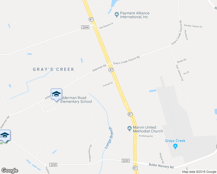 map of restaurants, bars, coffee shops, grocery stores, and more near 5211 Farmall Drive in Fayetteville