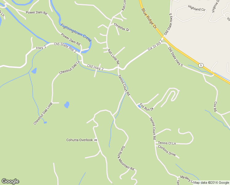 map of restaurants, bars, coffee shops, grocery stores, and more near 124 Sun Rock Mountain Road in Blue Ridge