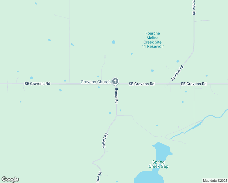 map of restaurants, bars, coffee shops, grocery stores, and more near 2215 Bengal Road in Wilburton