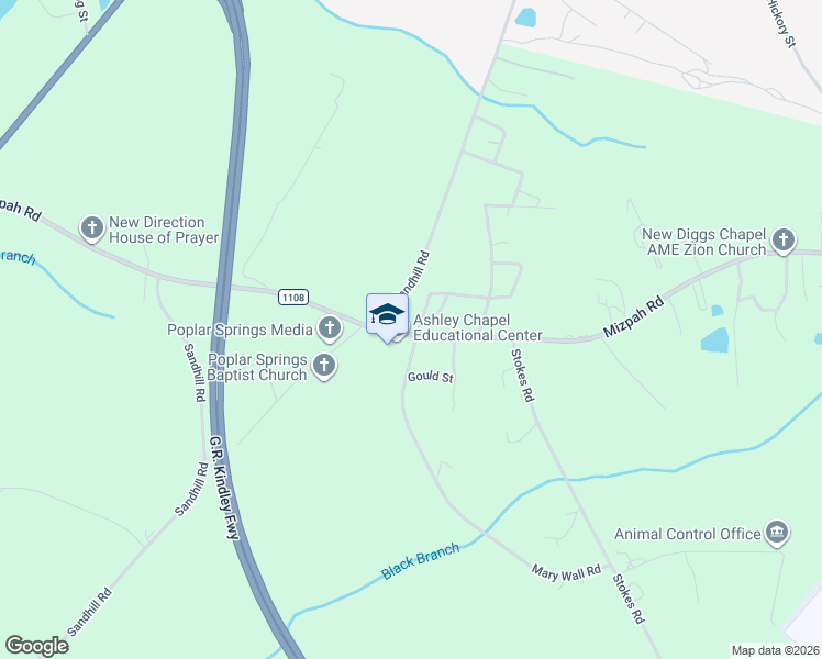 map of restaurants, bars, coffee shops, grocery stores, and more near 309 Mizpah Road in Rockingham