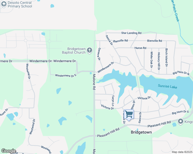map of restaurants, bars, coffee shops, grocery stores, and more near 4009 Windermere Court in Bridgetown