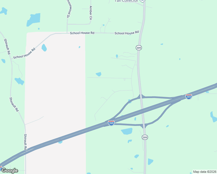 map of restaurants, bars, coffee shops, grocery stores, and more near 76 Peach Tree Road in Byhalia