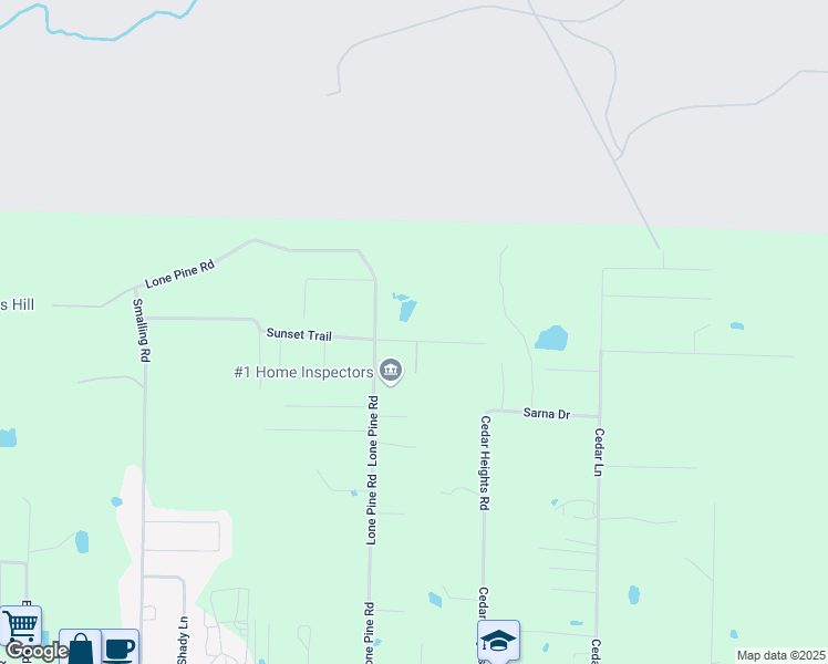 map of restaurants, bars, coffee shops, grocery stores, and more near 5508 Sunset Trail in North Little Rock