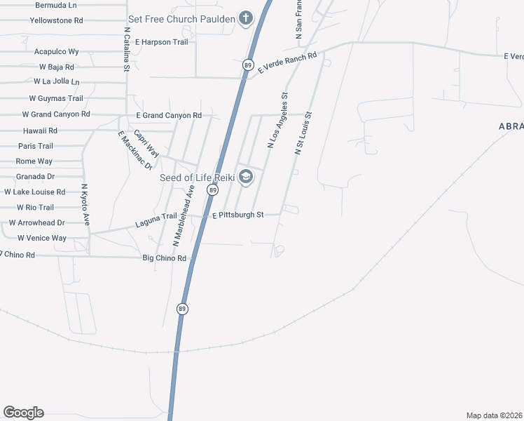 map of restaurants, bars, coffee shops, grocery stores, and more near 301-375 E Pittsburgh St in Paulden