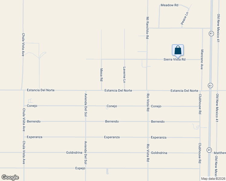 map of restaurants, bars, coffee shops, grocery stores, and more near Estancia Del Norte in Moriarty