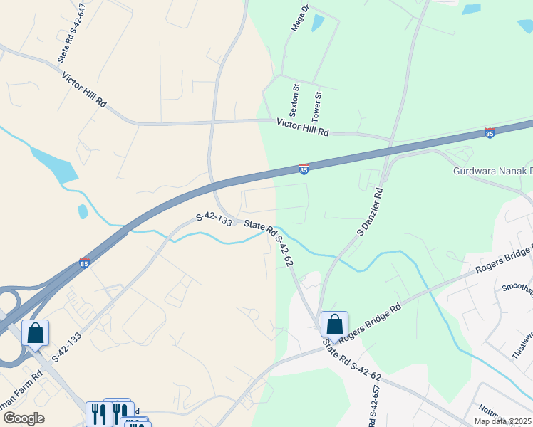 map of restaurants, bars, coffee shops, grocery stores, and more near 1061 Duncan Reidville Road in Duncan
