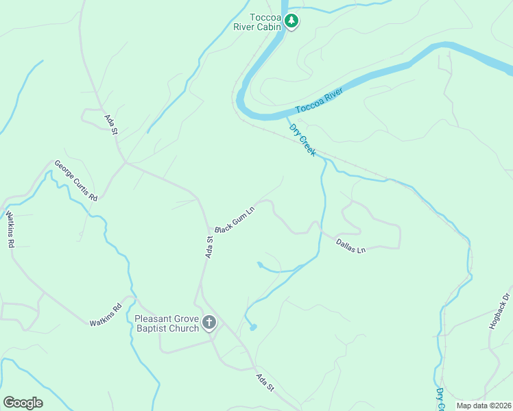 map of restaurants, bars, coffee shops, grocery stores, and more near 170 Black Gum Lane in Blue Ridge