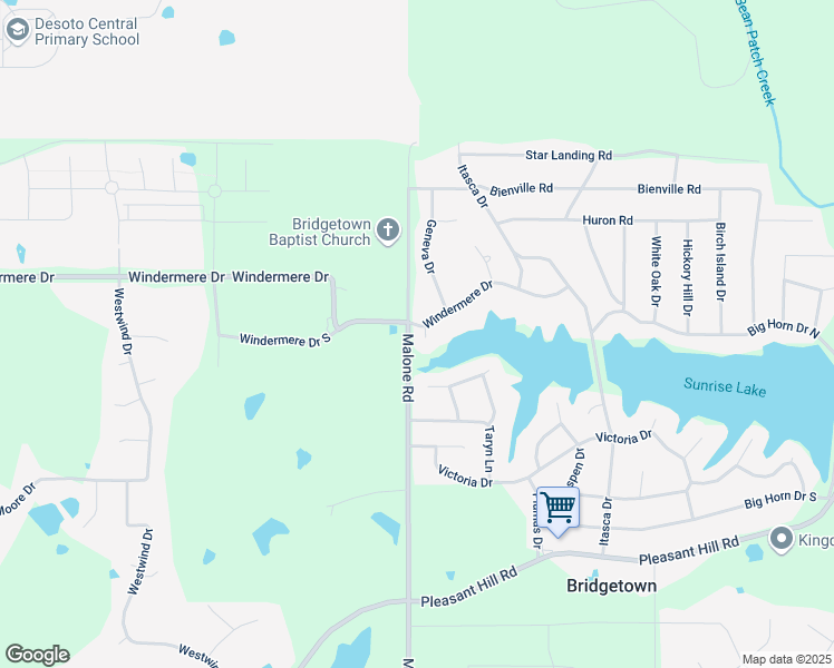 map of restaurants, bars, coffee shops, grocery stores, and more near 4009 Windermere Court in DeSoto County