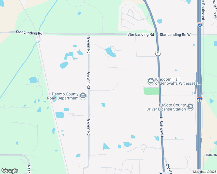 map of restaurants, bars, coffee shops, grocery stores, and more near 825 Rodeo Way in Hernando