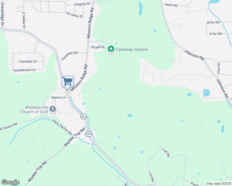 map of restaurants, bars, coffee shops, grocery stores, and more near 466 Keller Road in Rossville