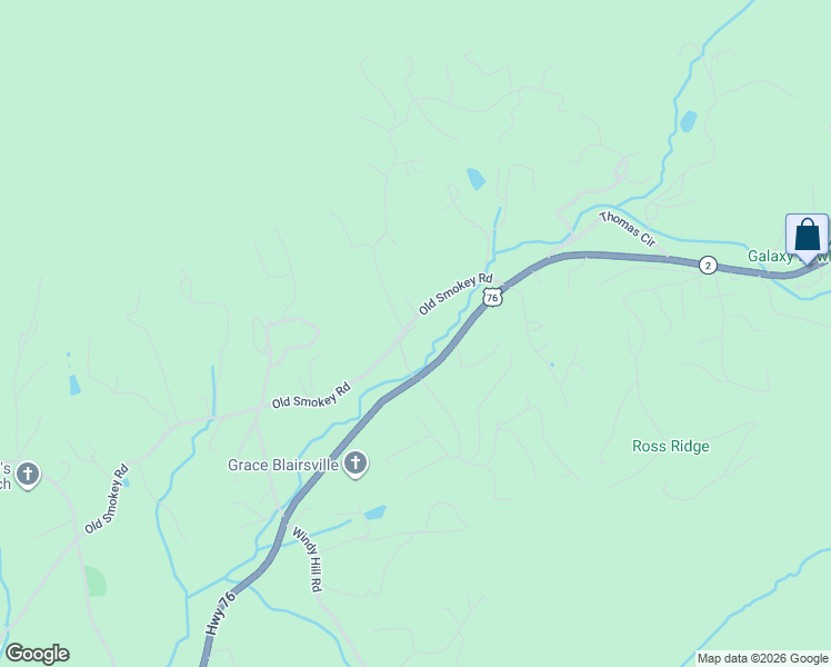 map of restaurants, bars, coffee shops, grocery stores, and more near 2201 Georgia 515 in Blairsville