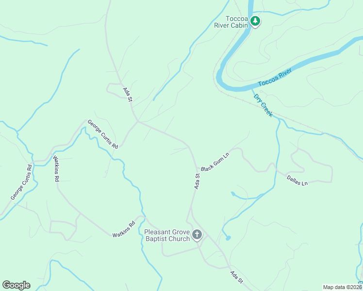 map of restaurants, bars, coffee shops, grocery stores, and more near 2455 Ada Street in Blue Ridge